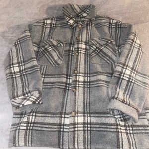 Missguided Brushed Gray Shacket